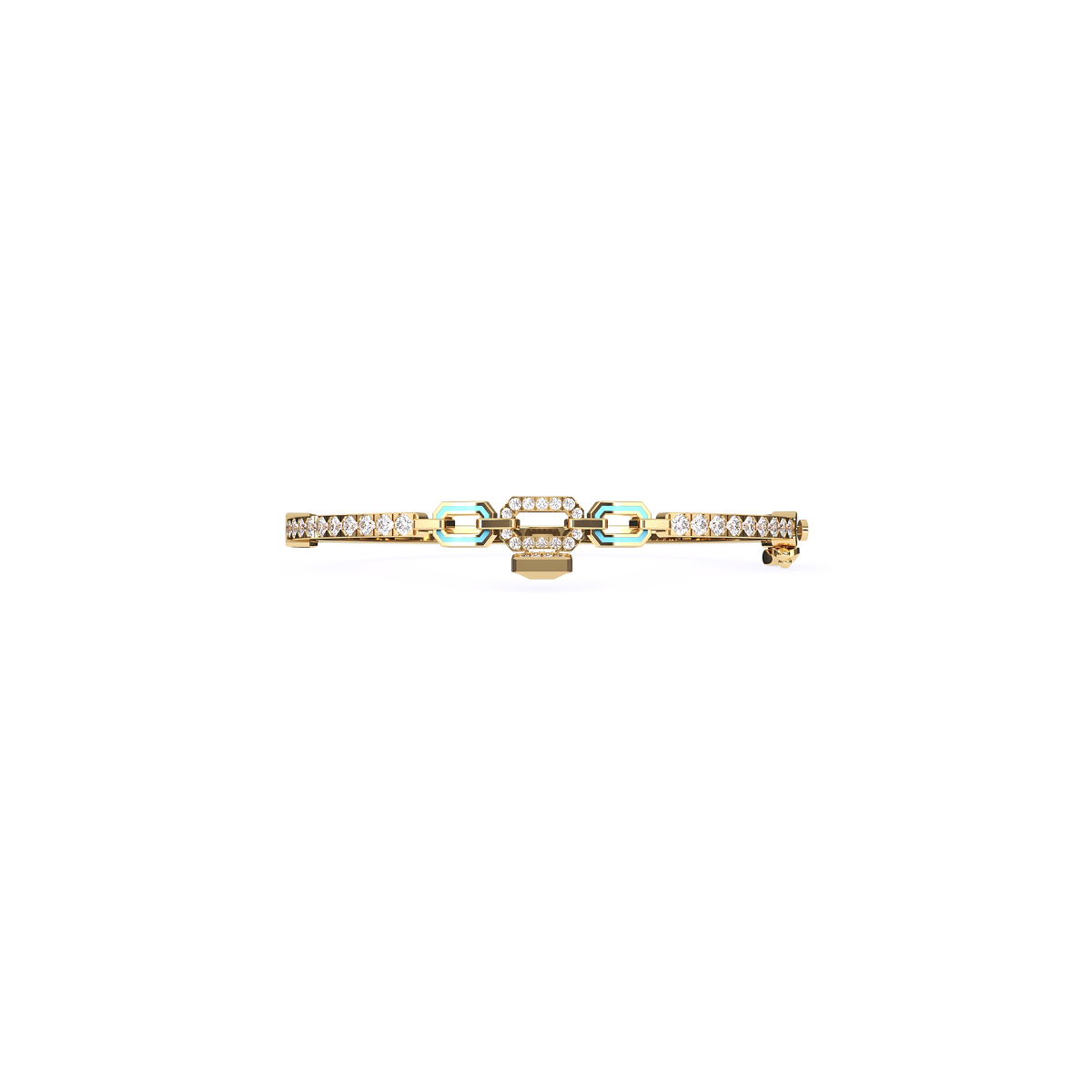 Fancy Lock Style Lab Grown Bracelet